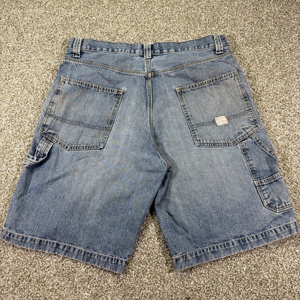 Faded Levi Carpenter Shorts Denim Distressed 36' Waist By 11' Inseam